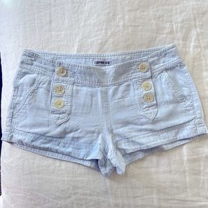 Linen light blue shorts size 4